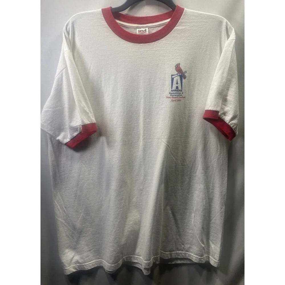 2006‎ Busch Stadium St Louis Ahrens Excavation & Demolition Ringer T Shirt XL